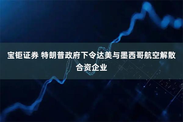 宝钜证券 特朗普政府下令达美与墨西哥航空解散合资企业