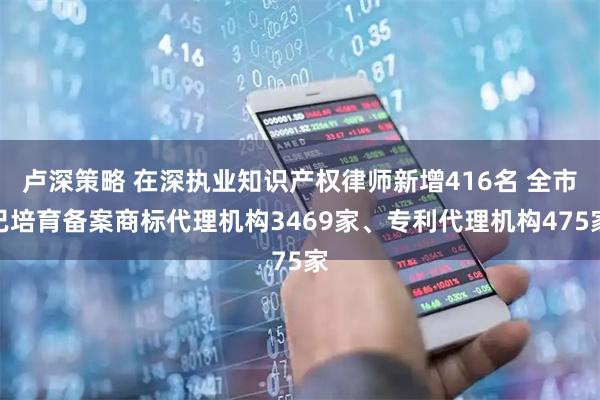 卢深策略 在深执业知识产权律师新增416名 全市已培育备案商标代理机构3469家、专利代理机构475家